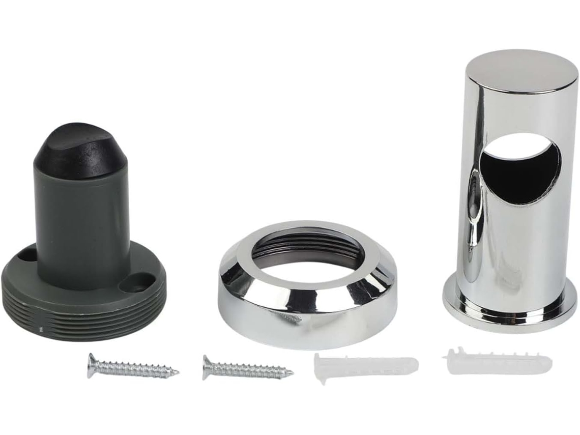 Suporte de parede para guidão Chuveiro de 22 mm, compatível com tubos de 21,5 a 22 mm. Suporte ajustável em ABS com parafusos.