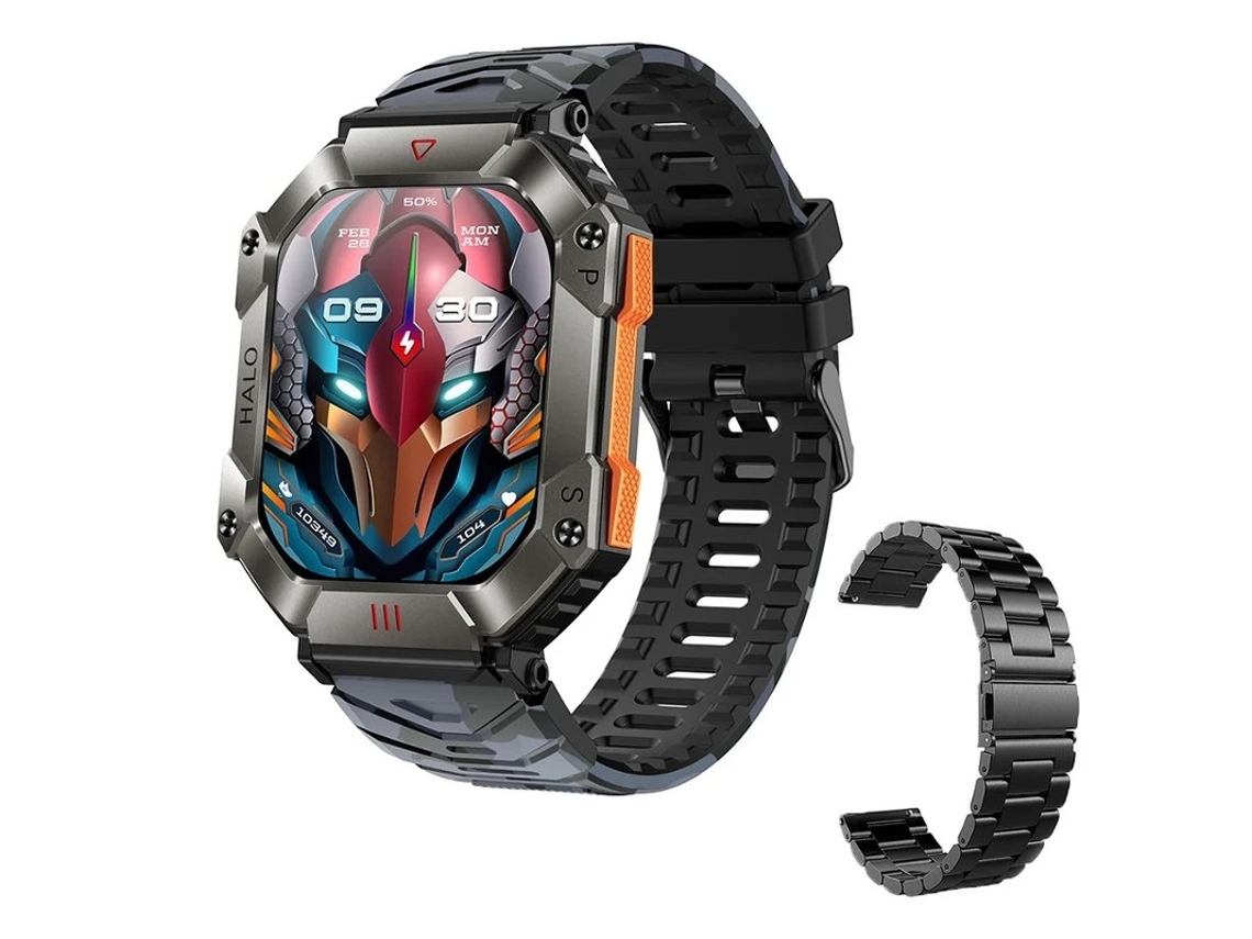 Smartwatch Bluetooth Responsivo / Discagem 2.0 Polegadas Ecrã Grande Outdoor Bússola Sports Fitness Tracker Para Homem Bateria 650 Mah Três Bestvite