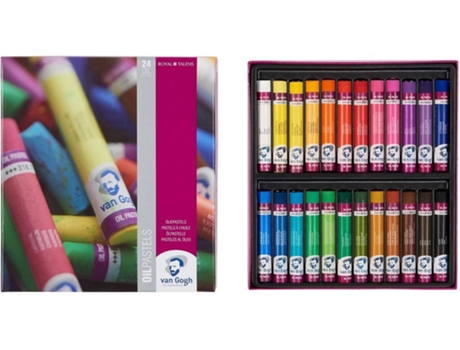 Caixa C/ 24 Pastéis  Óleo de Cores