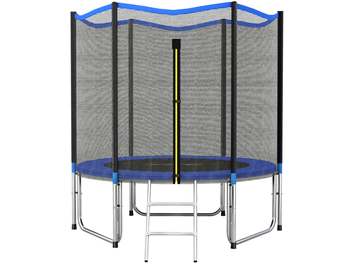 Trampolim 244cm com rede de proteção e escada de acesso inclusas BTFORUS