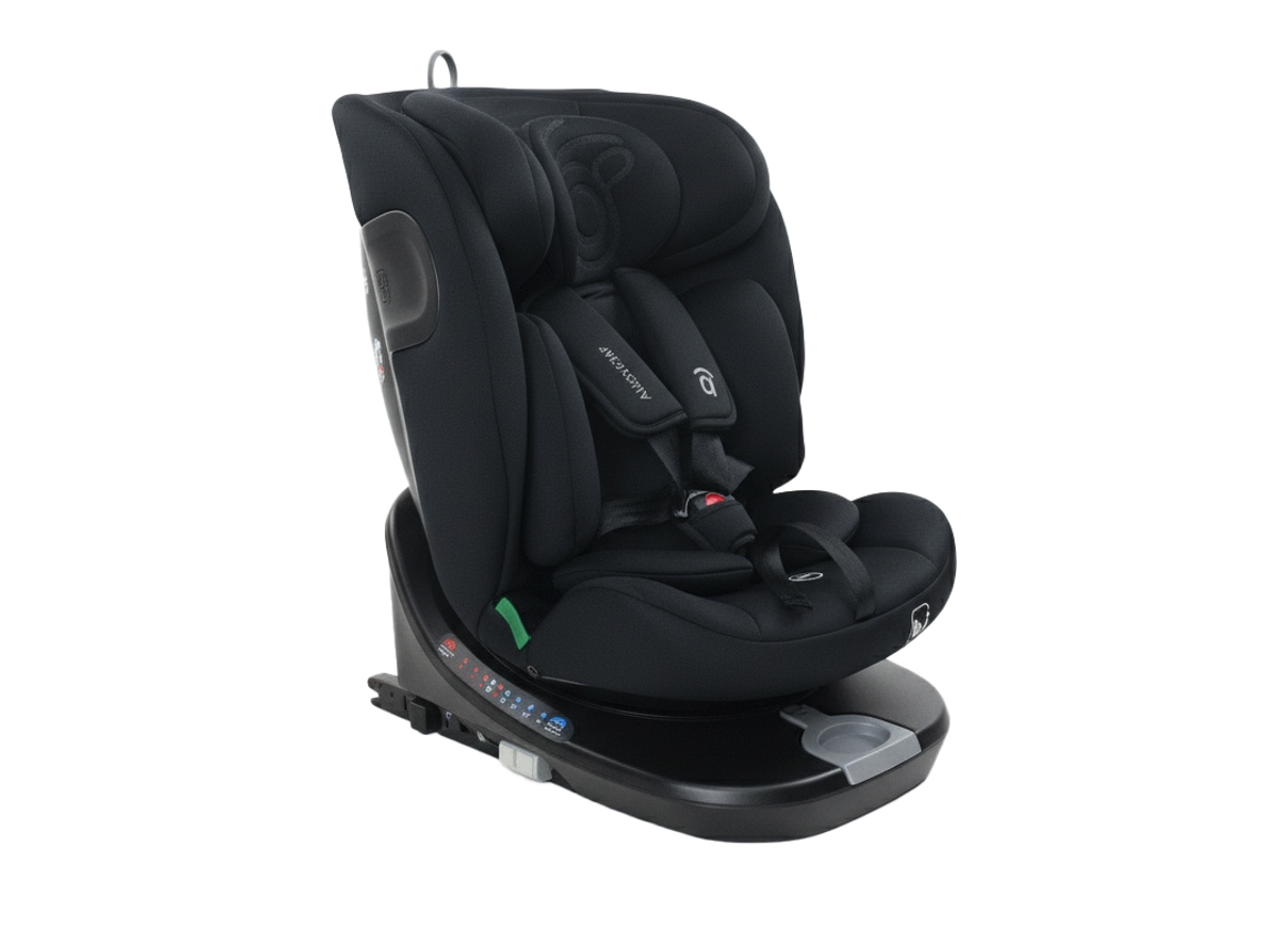 Cadeira Auto Asalvo Austen 2 I-size - Grupos 0-1-2-3, Isofix, Giratória 360°, Reclinável, De 40 A 150 Cm - Preta