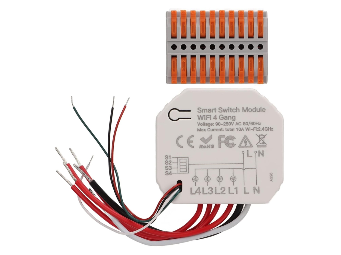 Módulo De Interruptor Inteligente Wi Fi Jeanoko Com Controle Remoto E Temporizador Para Decoração Casa, Design Discreto