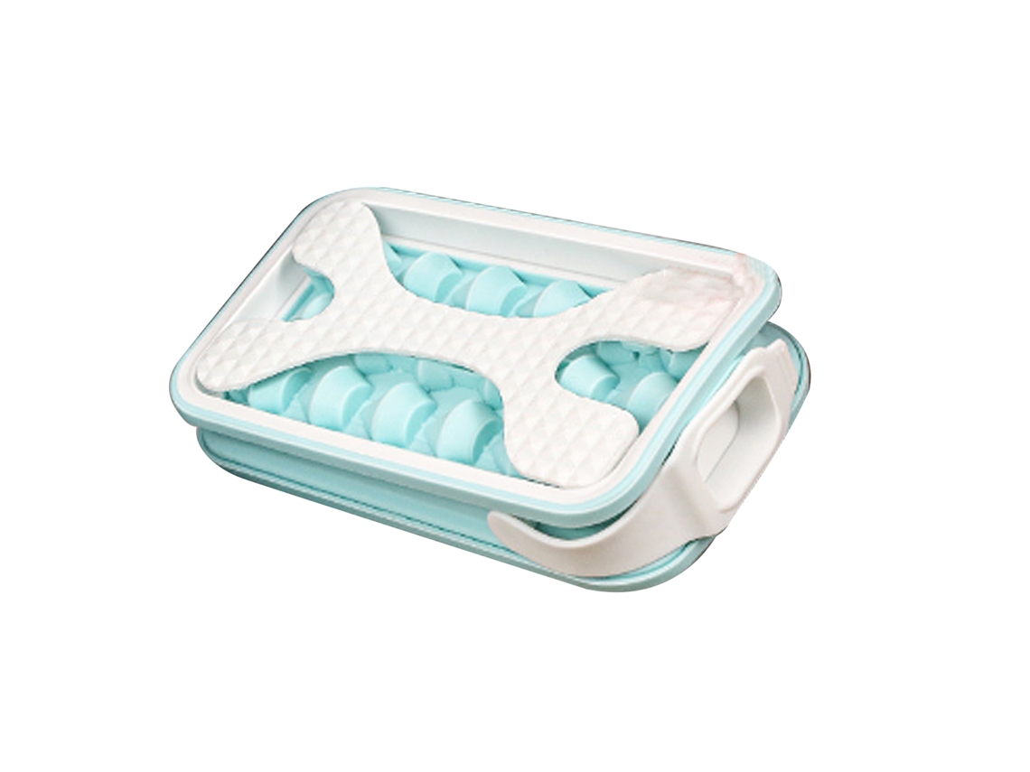 Eyf molde de Cubos de Gelo Silicone com Tampa Haste Portátil Diy Resistente a Baixas Temperaturas