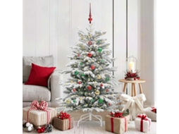 Vidaxl Árvore De Natal Articulada Artificial Branco 150 Cm Pe E Pvc