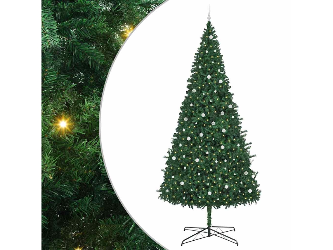 Árvore De Natal Artificial Com Led Vidaxl Verde Pvc (400 Cm)
