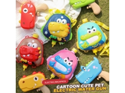Pistola De Água Elétrica Recarregável, Brinquedo De Água Com Mochila Pvc De Grande Capacidade E Design Cartoon Para Verão