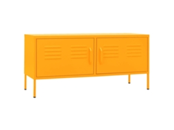 Aço TV Móvel 105x35x50 Cm Amarelo Mostarda MAISON EXCLUSIVE