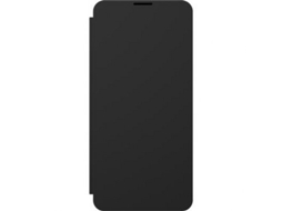 Capa Fólio Aba para Samsung Galaxy A31 Pele com Porta-Cartões Preto