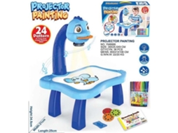 Prancheta de Projetor Infantil Máquina Iluminação Prancheta Colorida Graffiti Whiteboard Infantil Azul