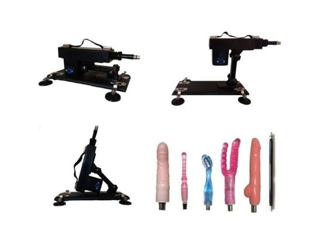 Máquina De Sexo Pinkpoussâ® Mitrafucking + 5 Vibradores Simples Ou Duplos