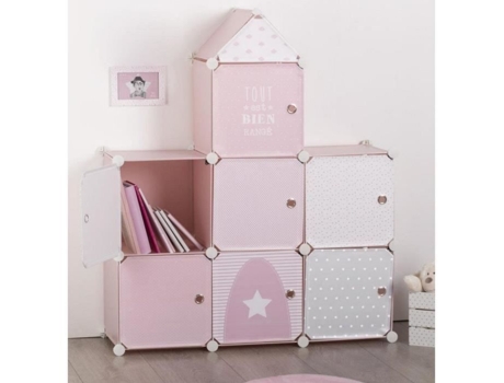 Armário Armazenamento Coluna Brinquedos Formato Castelo ZONGMIC Branco (4.5 cm)