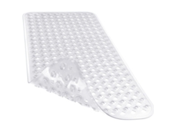 Tapete de Banho Antiderrapante para Chuveiro 53x53cm Pvc Resistente a Mofo, Lavável na Máquina e Suave para a Pele HENTEN HOME Transparente