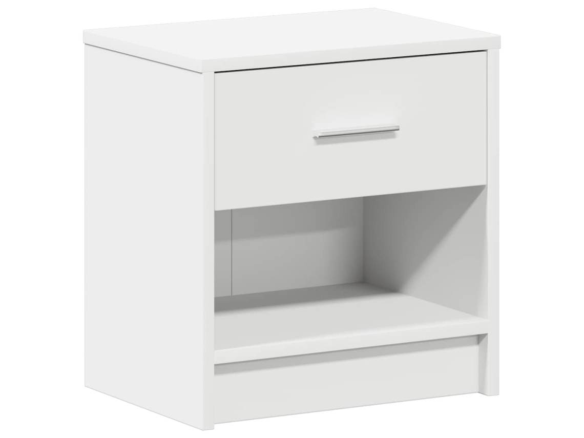 Mesa de Cabeceira com Gaveta 39x28x41 Cm Branco MAISON EXCLUSIVE