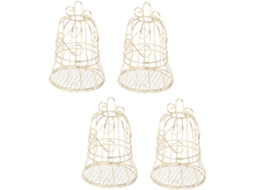 Inoomp Alimentador de Pássaros Vintage em Ferro, Kit de 4 Peças para Pendurar em Gaiolas, para Pássaros Selvagens, CHABERLU