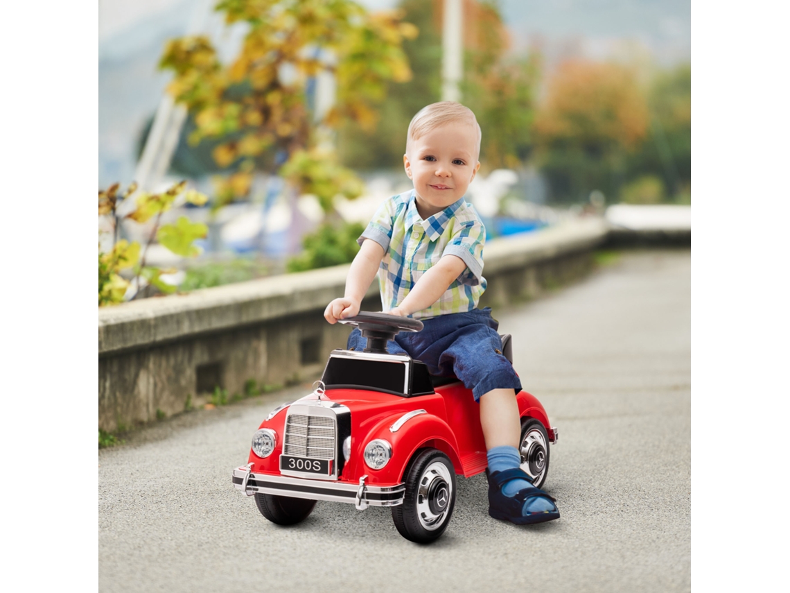 Carro Andador com Licença da Mercedes benz 300s e Armazenamento Volante Sistema Anti tombo 77.5x41.5x45 Cm Vermelho