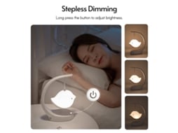 Ats lâmpada de Noite Led para Crianças com Bluetooth, Mudança de Cor Rgb, Dimmer Contínuo e Batseria Recarregável para Crianças, Bebês e Dormitórios