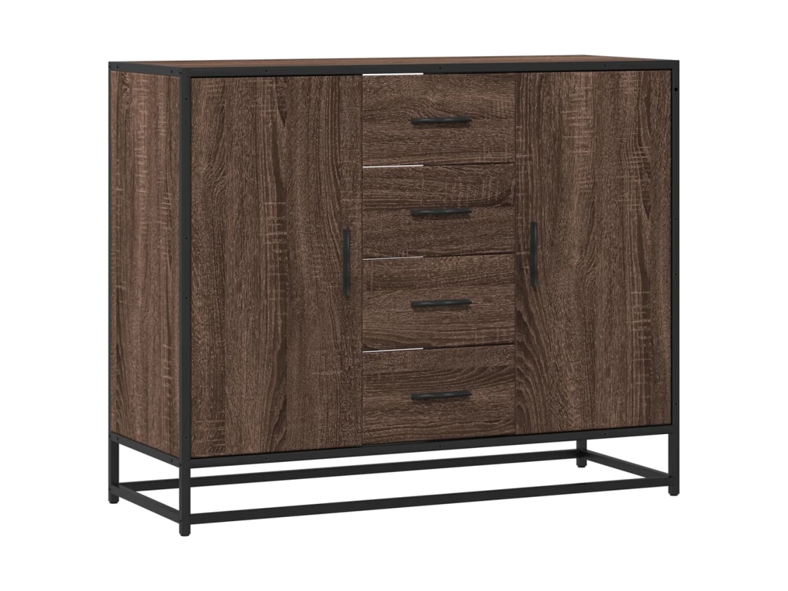Aparador em Madeira Carvalho Castanho MAISON EXCLUSIVE (92x35x76 cm)