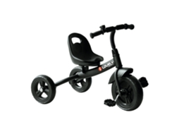 Triciclo infantil com guarda-lamas, pedais antiderrapantes, assento ajustável, encosto S/MARCA