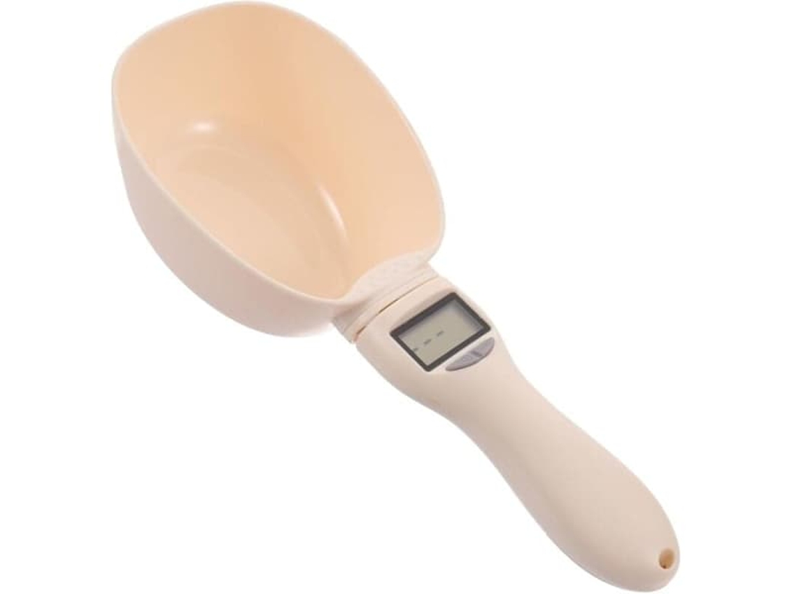 Tigela Medidora Portátil com Balança e Led, 800g com Precisão de 0, Copo Medidor com Colher, para Cães e Gatos de Pequeno e Médio Porte AQUAFORGE
