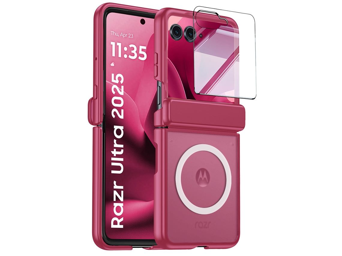 Capa Para Celular Motorola Razr 2024 Com Anel Magnético, Dobradiça Magnética E Película Integrada.