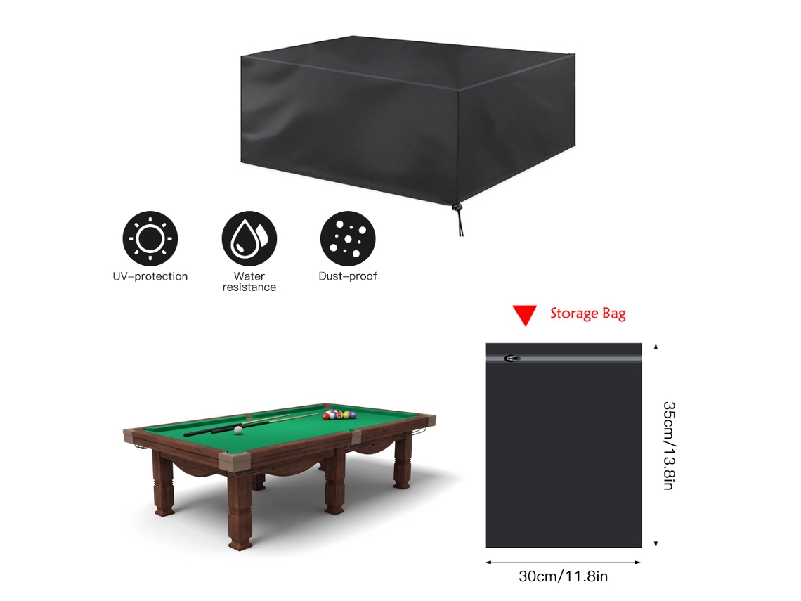 Capa de mesa de bilhar 9ft, impermeável, resistente à umidade, têxtil Oxford | S/MARCA