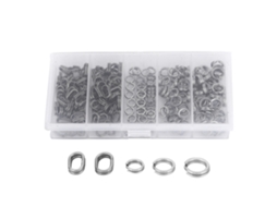 Conector Anel Duplo Inox 200pcs Pesca