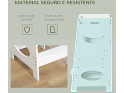 Torre de Aprendizagem HOMCOM 312-053WT (Branco - MDF - 40x50x90 cm)