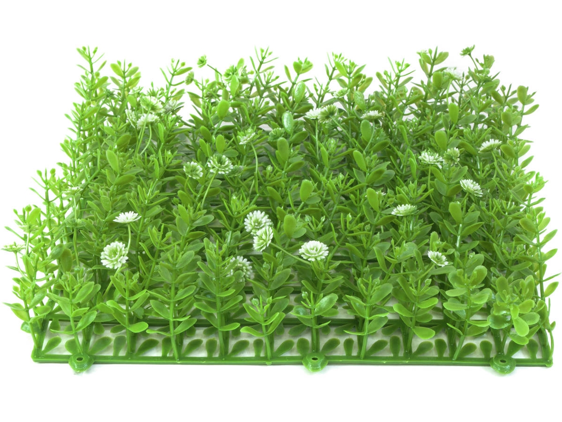 Relva Artificial EUROPALMS Tapete (Branco - 25x25cm)