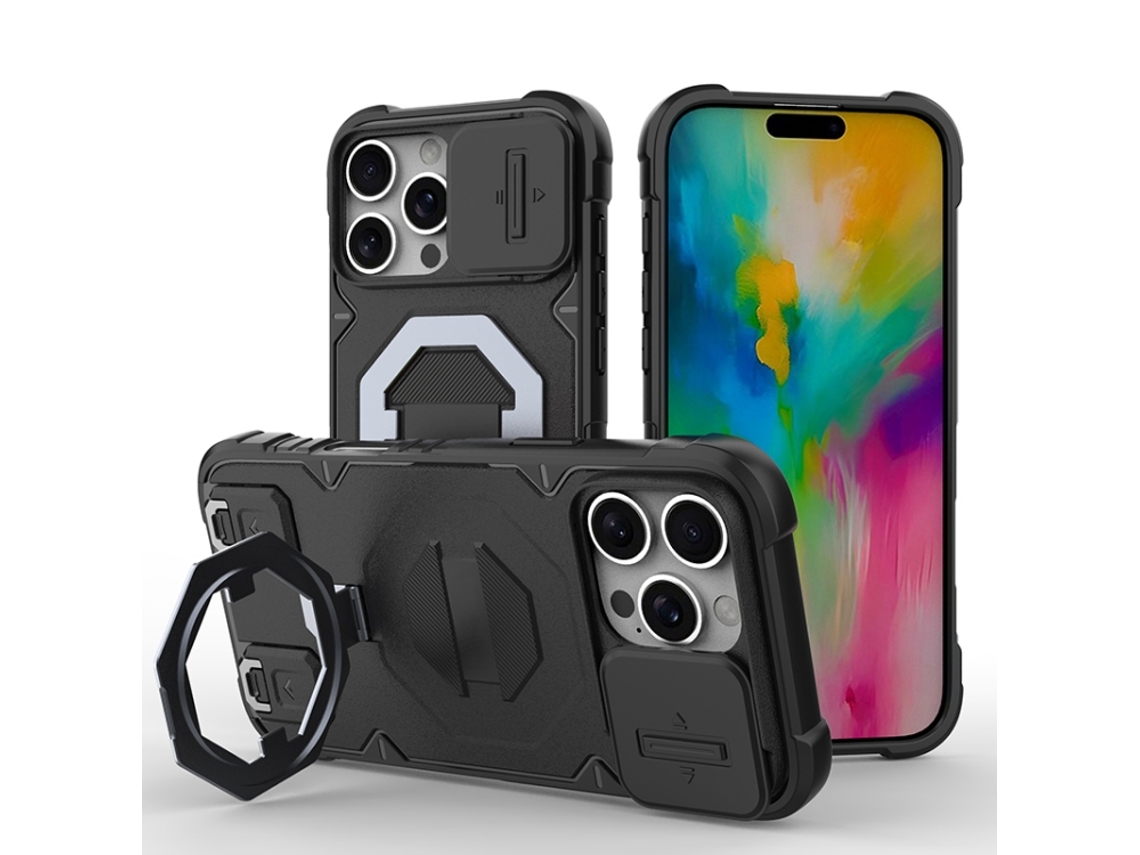 Capa Zruxe Compativel Com Iphone 16 Pro Max (suporte Magsafe - Alca - Azul Preto)