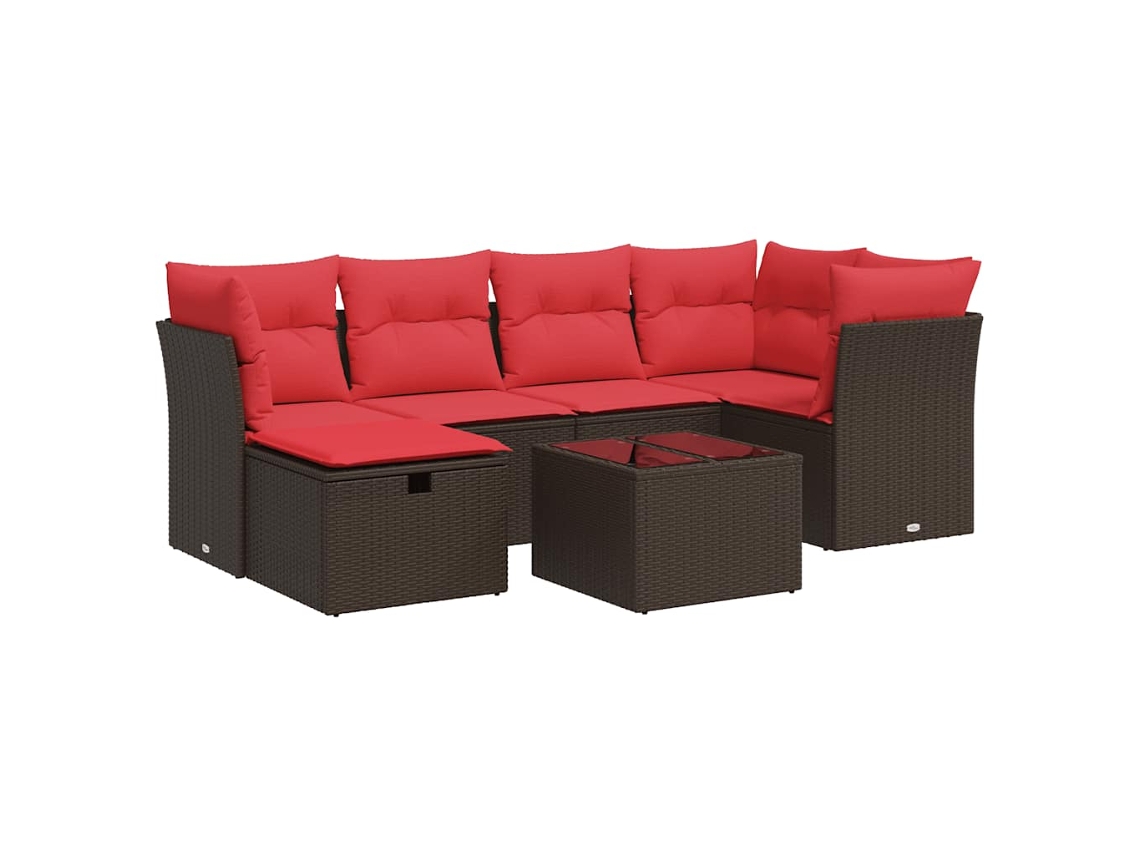 Garden Sofa Set, Garden Sofa Sets Vidaxl Marrom Rattan / Vime (n/a)