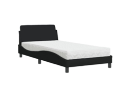 Bed, Beds Vidaxl Preto Tecido (100 X 200 Cm)