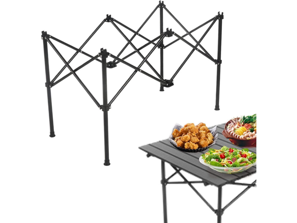 Pés De Mesa Dobráveis Ajustáveis Para Camping - Base De Mesa Dobrável Em Metal