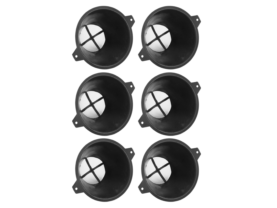 Conjunto de 6 filtros de tinta reutilizáveis em plástico com malha fina de nylon para tinta à base de água, óleo e resíduos alimentares, 100 mm.