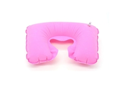Travesseiro Inflável Rosa Para Pescoço, Ideal Adultos, Portátil E Essencial Viagens. Aquaforge