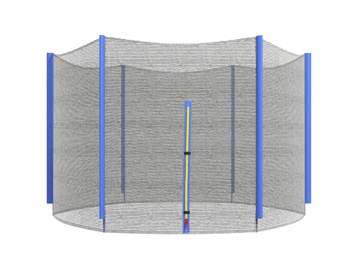 Rede De Substituição Para Trampolim, Rede De Segurança Com 1 Portão Com Zíper Para Trampolins De Ø 244 Cm E 6 Postes.