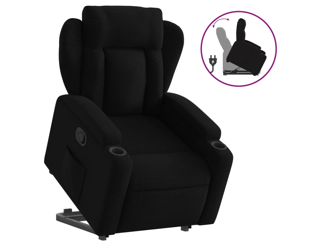 Stand Up Recliner Chair, Stand Up Recliner Chairs Vidaxl Preto Tecido
