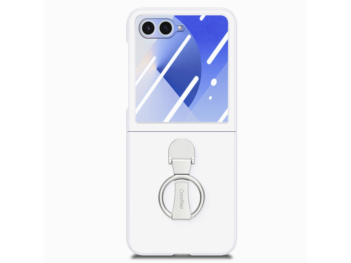 Capa Eifson Para Samsung Galaxy Z Flip8, Com Suporte Em Anel E Material De Pc - Compatível - Branco