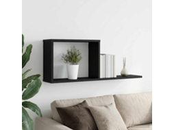 Vidaxl Prateleiras Flutuantes Carvalho Preto 80 X 15 X 30 Cm