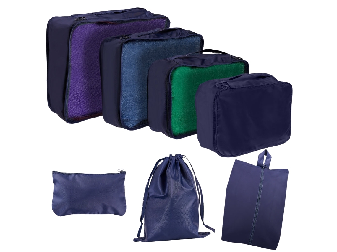 Organizadores de Mala AQUAFORGE, 7 peças, acessórios para roupas, bolsas, sapatos
