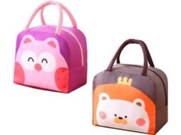 Conjunto De 2 Lancheiras Térmicas Portáteis Para Meninos E Meninas, Ideais Para Escola, Piquenique E Para Levar O Almoço. À Prova De Vazamentos