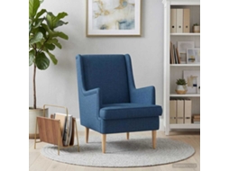 Vidaxl Poltrona Azul Tecido