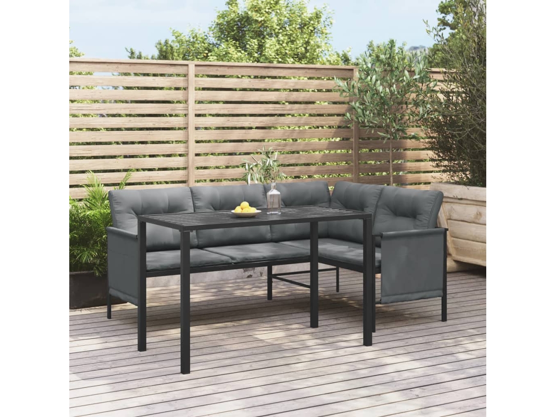 Vidaxl Mesa De Jantar Para Jardim 110x54x70 Cm Aço Antracite
