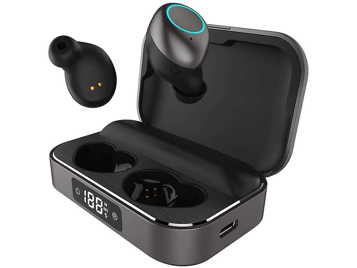 Fones Bluetooth 5.0 Tws Ipx7 Cancelamento Ruído Estéreo Esporte/trabalho Preto
