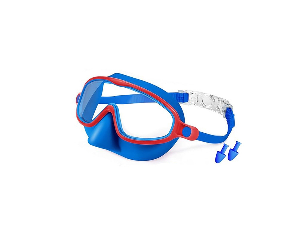 Óculos De Natação Infantis600a-b Vermelho E Azul Transparente (em Caixa)