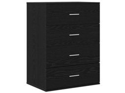 Conjunto 1 Buffet Moderno Vidaxl Preto Derivados De Madeira (60 X 39 X 80 Cm)