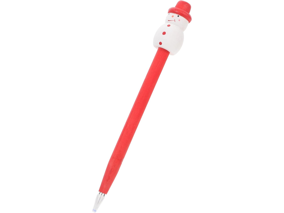 Caneta Esferográfica Natalina Nuobesty Com Estampa De Boneco Neve,