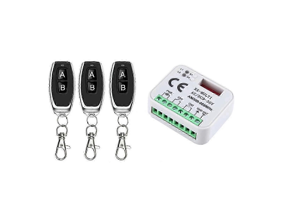 Interruptor Universal para Porta de Garagem 2025 com 3 Controles Remotos Rx TAISHENGDA