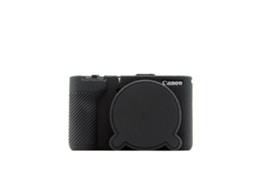 Capa Protetora Silicone HEXINYIGJLY para Canon Powershot V1antirriscos, Acesso Tripé, Tampa de Lente Preto