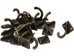 Conjunto 20 Ganchos Quadrados Liga Zinco Bronze CHABERLU