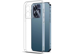 Plugues Alças Laterais Antipoeira para Realme Realme C55/Narzo N55 HONGWE. Anti-Choque Transparente